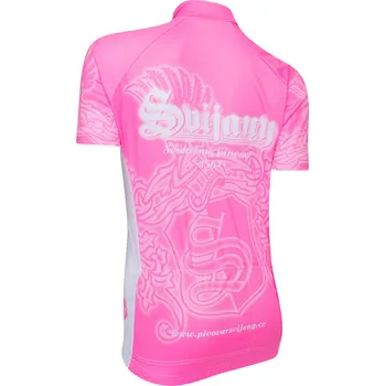 Cyklistická bunda Cyklistický dres dámský Barva: růžovobílá, Velikost: XL