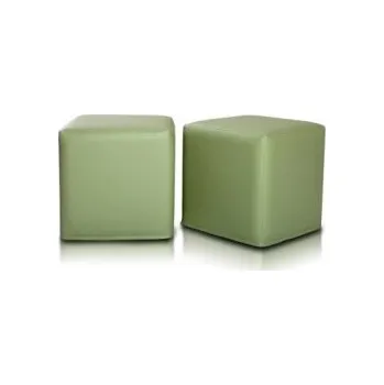 Sedací pytel Sedací vak taburetka block kostka zelená olivová ekokůže TiaHome