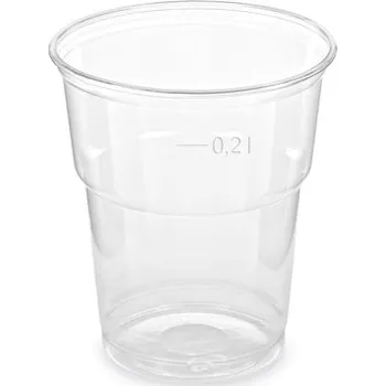 Jednorázové nádobí kelímek krystal 200ml, pr.78mm, 50ks (rPET)