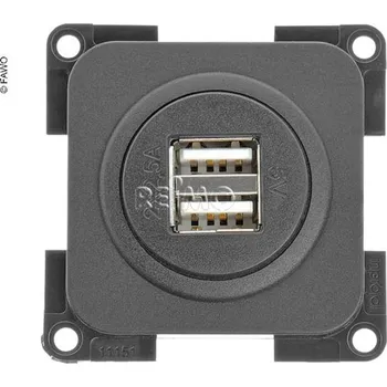 Elektrická zásuvka Fawo Zásuvka Presto 2xUSB Černá