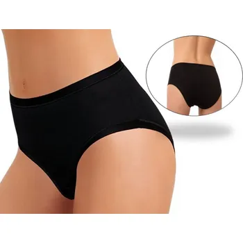 Korzet JADEA - Kalhotky bavlněné MIDI s vysokým pasem - XL/černá