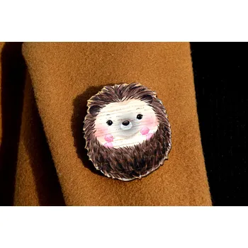 Brož art-wood.cz Dřevěná brož - Ježek