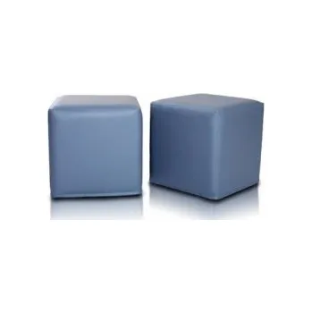 Sedací pytel Sedací vak taburetka Block kostka šedá ekokůže TiaHome