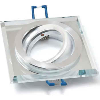 Bodové svítidlo KOLORENO Bodové svítidlo, podhledové, výklopné, GU10, stříbrná - skleněné