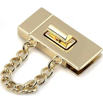 Sada zapínání na kabelku 19x42 mm, 750963, zlatá