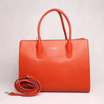 Tříoddílová tmavěoranžová kabelka do ruky David Jones CH210028