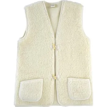 Dámská vesta Vesta Merino na kolíky přírodní M