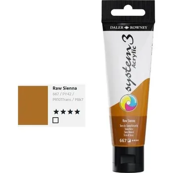 Speciální výtvarná barva Daler & Rowney System 3 Acrylic 59ml - Raw Sienna 667