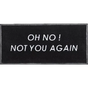 Rohožka Černá pratelná vstupní rohož FLOMA Emotion - délka 40 cm, šířka 80 cm, výška 0,8 cm