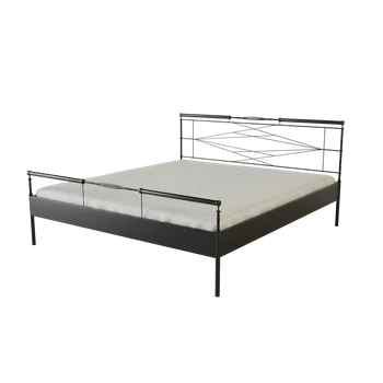 Postel Kovová postel KELLY Povrchová úprava: černá, Rozměr: 90 x 200 cm