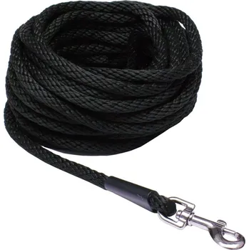 Vodítko pro psa BAFPET Stopovací vodítko lano kulaté 10 mm/10 m černé