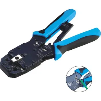 Krimpovací kleště DATACOM PROFI BLUE II 4P+6P+8P BL račna (RJ45,12,11,10) 4525