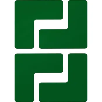 Kancelář Zelená extrémně odolná značka – roh, 7,5 × 20 cm – XP 150