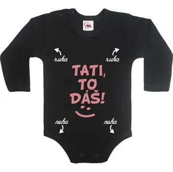 Kojenecký body Dětské body Tati, to dáš - pro holčičky, Barva Černá, Velikost 86 / 12-18m, Canvas Dětské body Bezvatriko.cz 3157