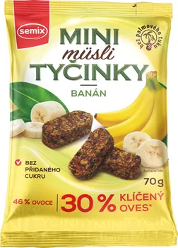 Semix Mini müsli tyčinky s banány bez lepku 70 g