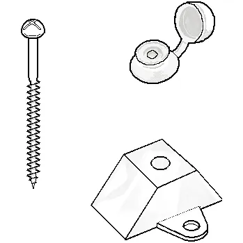 Pergola sada 10 pro profil TR 76/16 a TR 76/18 vrut, rozpěrka, podložka (10 ks) (Sada 10 montážních setů pro profil trapéz TR 76/18 (10x vrut, 10x distanční podložka, 10x ochranná PVC čepička).)