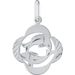 Silvego Stříbrný přívěsek znamení zvěrokruhu Ryby - čtyřlístek SILVEGOB10281S03 + 2 měsíce na vrácení zboží