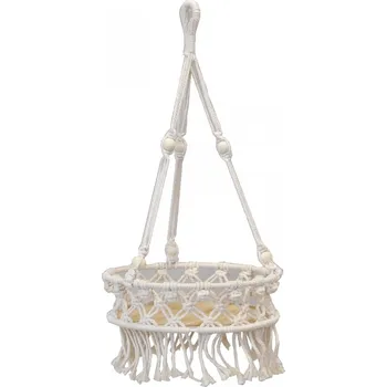 Macramé závěsný květináč krémový 55 cm (133626 015 WIK-31-00030-21 závěs dekorace)