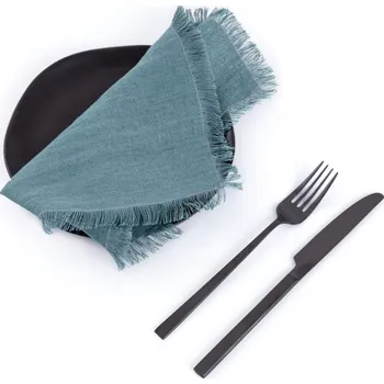 prostírání Tom Linen Prostírání s třásněmi Petrolejová 30x40 cm