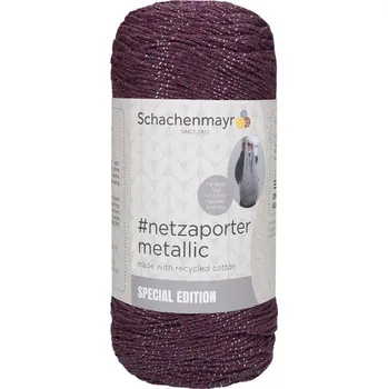 Příze Schachenmayr Netzaporter metallic 00032 Ostružinová (Provázková příze Netzaporter metallic 00032 Berry)