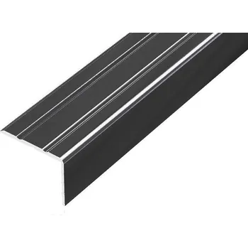 přechodová lišta NOVÁK Schodová lišta 20x25 komaxit černá samolepící, 2,7m AAHAE B250020-SK/RAL9005M