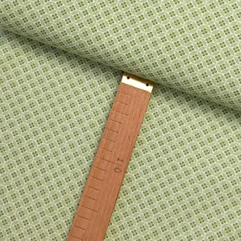 Bavlněné plátno - Květy, kolečka zelená, bílá - šíře 150cm