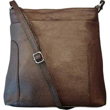 Kabelka Vera Pelle Dámská crossbody kabelka kožená hnědá 1511 TMOR
