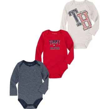 Kojenecká souprava Tommy Hilfiger bodýčka s dlouhým rukávem pro chlapečka 3 ks 0 - 3 m