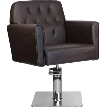 Kadeřnické křeslo GABBIANO KADEŘNICKÉ KŘESLO HAMBURG HNĚDÉ