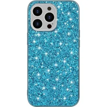 Pouzdro na mobilní telefon Ochranný kryt s flitry pro iPhone 13 Pro - modrý