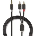 Kabel Jack 3,5mm stereo/2x Cinch 1m NEDIS CABW22200AT10