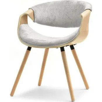 Jídelní židle MPT Jídelní židle Bent, dub/světle šedá žinylka