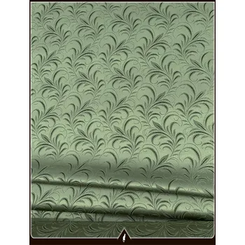 Dekorační látka Paví pero světle zelená - závěs metrážový, šířka 150 cm. (Prvotřídní kvalita !!! Vyšívaná látka !!!)