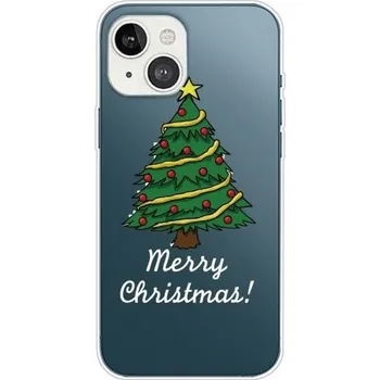 Pouzdro na mobilní telefon Transparentní kryt z měkkého plastu pro iPhone 13 - vánoční stromek