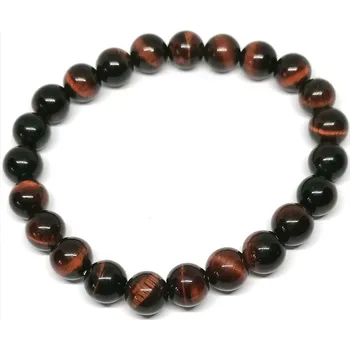 Náramek Býčí oko – náramek z přírodního kamene 8 mm, unisex/pánský styl