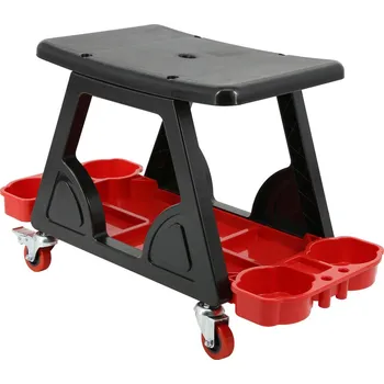 Nářadí na motocykly SEFIS servisní pojízdná stolička s odkládacím prostorem