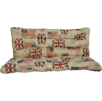 Zahradní nábytek Polstr a opěrka na zahradní houpačku - 150 cm - vlajky - 150 cm