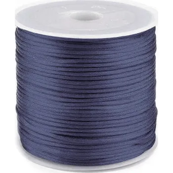 Příze Saténová šňůra Ø1 mm, barva 24 modrá tmavá