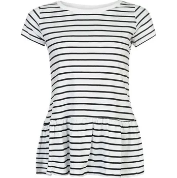 Dámské tričko dámské tričko ROCK AND RAGS - NAVY - XL (Rock and Rags FullC Strp Frill Tee)