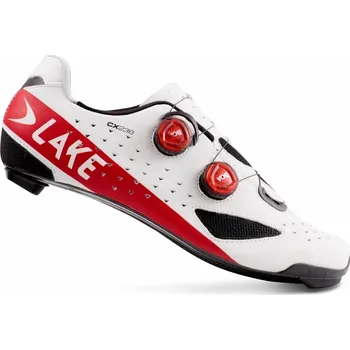 Pánské cyklistické tretry tretry LAKE CX238 Carbon bílo/červené vel.44