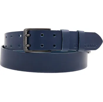 Opasek Pánský kožený opasek Black Hand 005-40 tmavě modrý dvoják Velikost = obvod pasu (cm): 100 cm