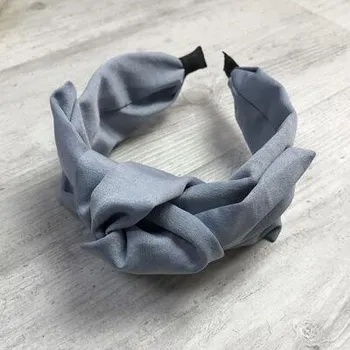 Ozdoba do vlasů Čelenka šedá s mašlí (SP76)