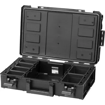 STROXX Kufr na nářadí 200, 585 x 385 x 190mm, 15,5 litrů, max.50 kg, 6 multifunkčních přihrádek