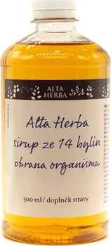 Přírodní produkt Alta Herba Sirup ze 14 bylin ochrana organismu 500 ml