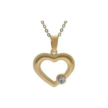 Řetízek Doria Řetízek z oceli SRDCE zlatá I278