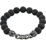 Doria Náramek černý z korálků z lávového kamene N200