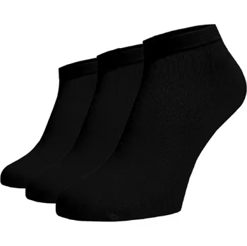 Dámské ponožky Zvýhodněný set 3 párů bambusových kotníkových ponožek - černé Černá Viskoza (Bambus) 39-41