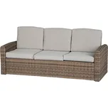 Deokork Santorini ratanová lavice hnědá