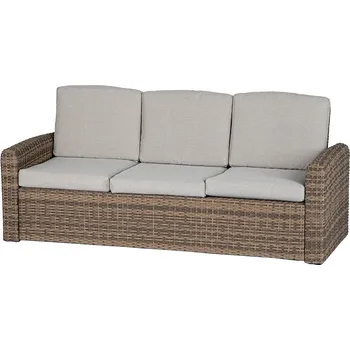 Zahradní pohovka Deokork Santorini ratanová lavice hnědá