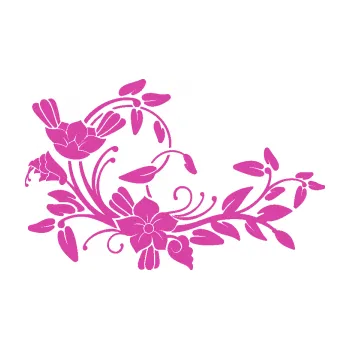 Samolepící dekorace Květina dekor 025 levá (16 - růžová) SAMOLEPKA NA AUTO, NÁLEPKA, FÓLIE, POLEP, TUNING, VLASTNÍ TEXT, TISK, AUTOSAMOLEPKY.cz, POLEPY, OBRÁZEK, LOGO, 3D STICKERS